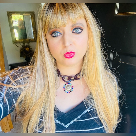 Long straight ombré wig with bangs 100% human hair BLEND must have ❤️ - Picture 13 of 15